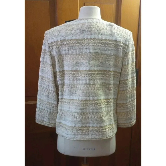 St. John Wool Blend Tweed Blazer New Sz 12 K61S0C1 Butterscotch Speckled $1695 - Picture 8 of 16